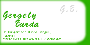 gergely burda business card